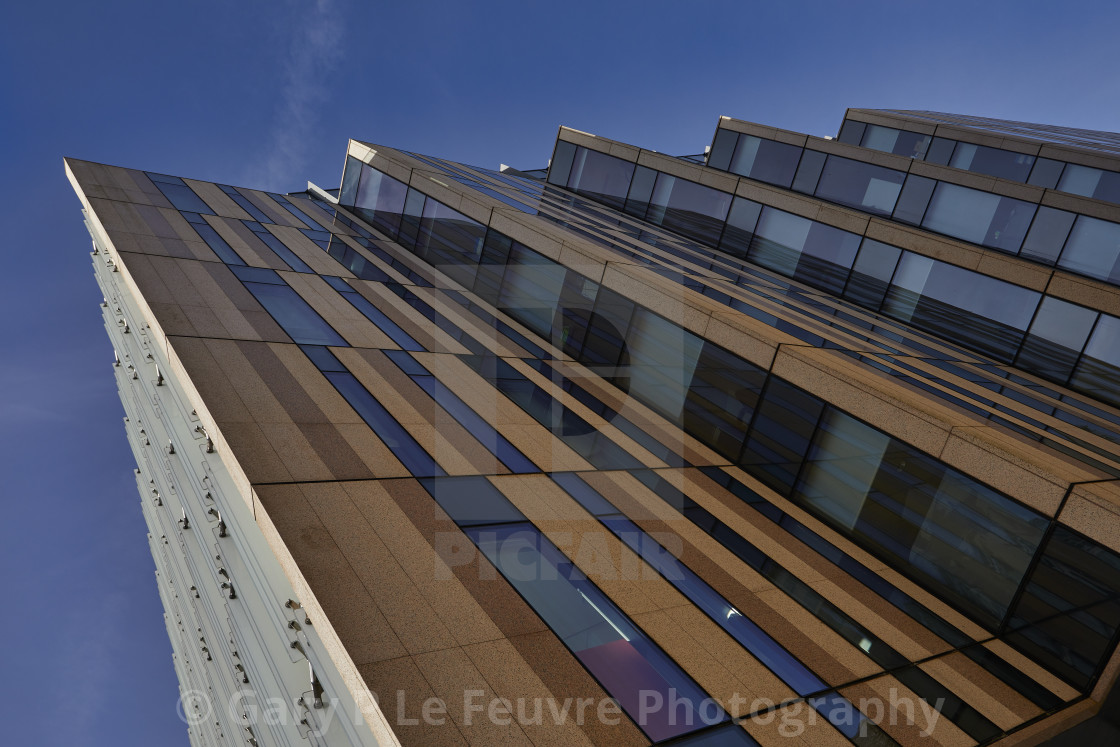 "Abstract image of office block, St Helier, Jersey CI - Editorial Use Only" by Gary P Le Feuvre, Photography - £65.00 "Abstract image of office block, St Helier, Jersey CI - Editorial Use Only" stock image