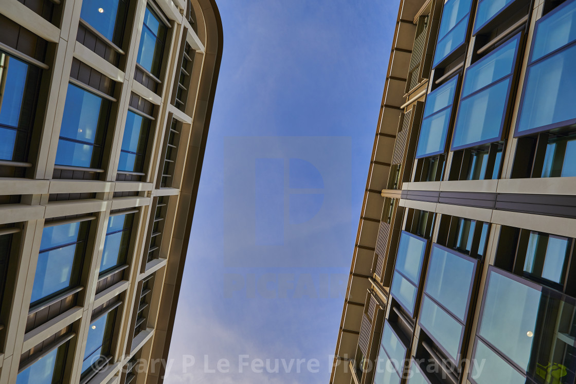 "Abstract image of IFC1 & IFC5, (International Finance Centre), St Helier, Jersey CI - Editorial Usage Only" by Gary P Le Feuvre, Photography - £35.00 "Abstract image of IFC1 & IFC5, (International Finance Centre), St Helier, Jersey CI - Editorial Usage Only" stock image