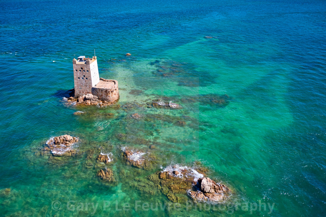 "Seymour Tower, Jersey Channel Islands." stock image