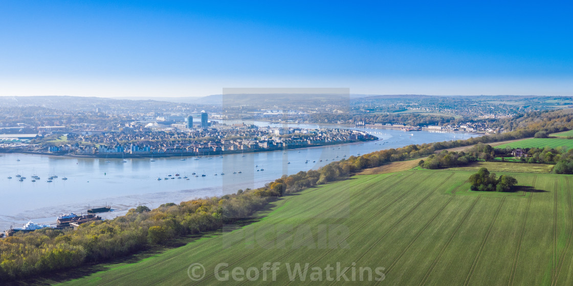 "Chatham from Hoo" stock image