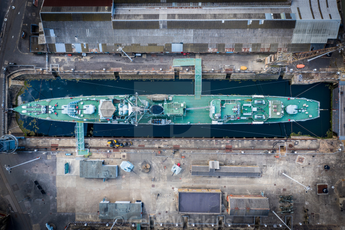 "HMS Cavalier at Chatham Historic Dockyard" stock image