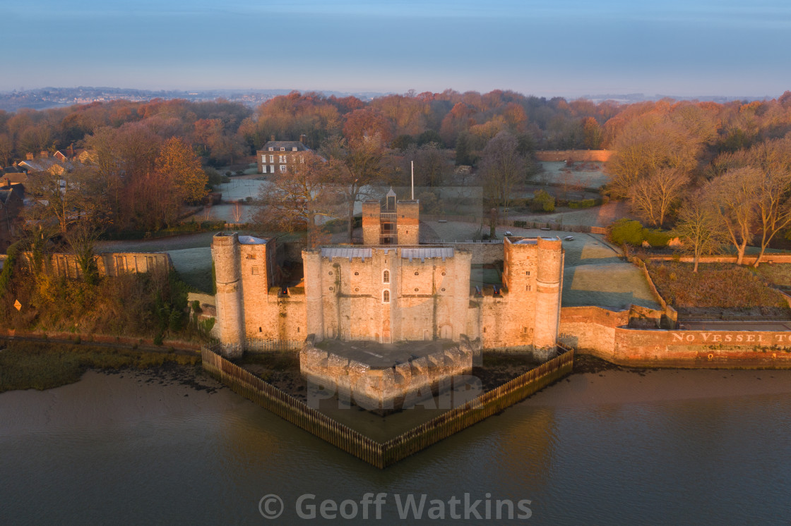 "Upnor Castle at sunrise" stock image