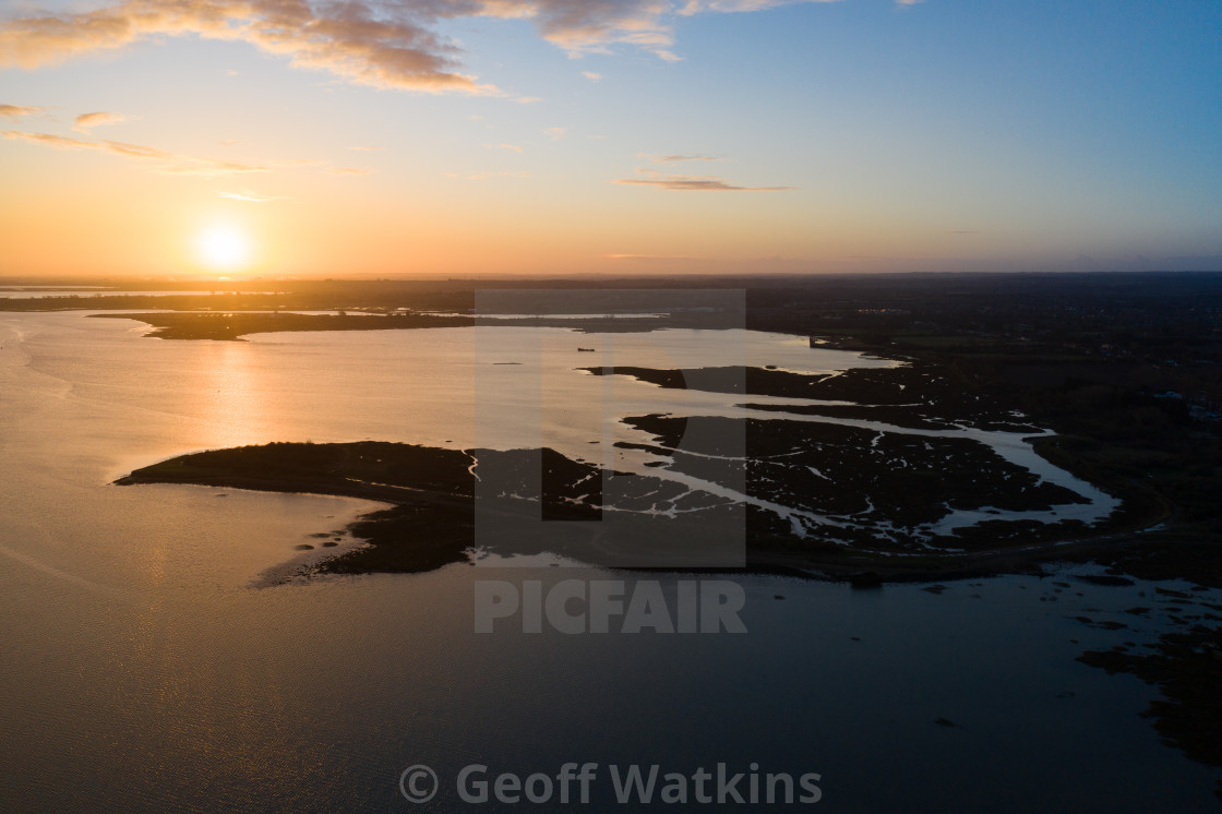 "Riverside Country Park, Rainham sunrise" stock image