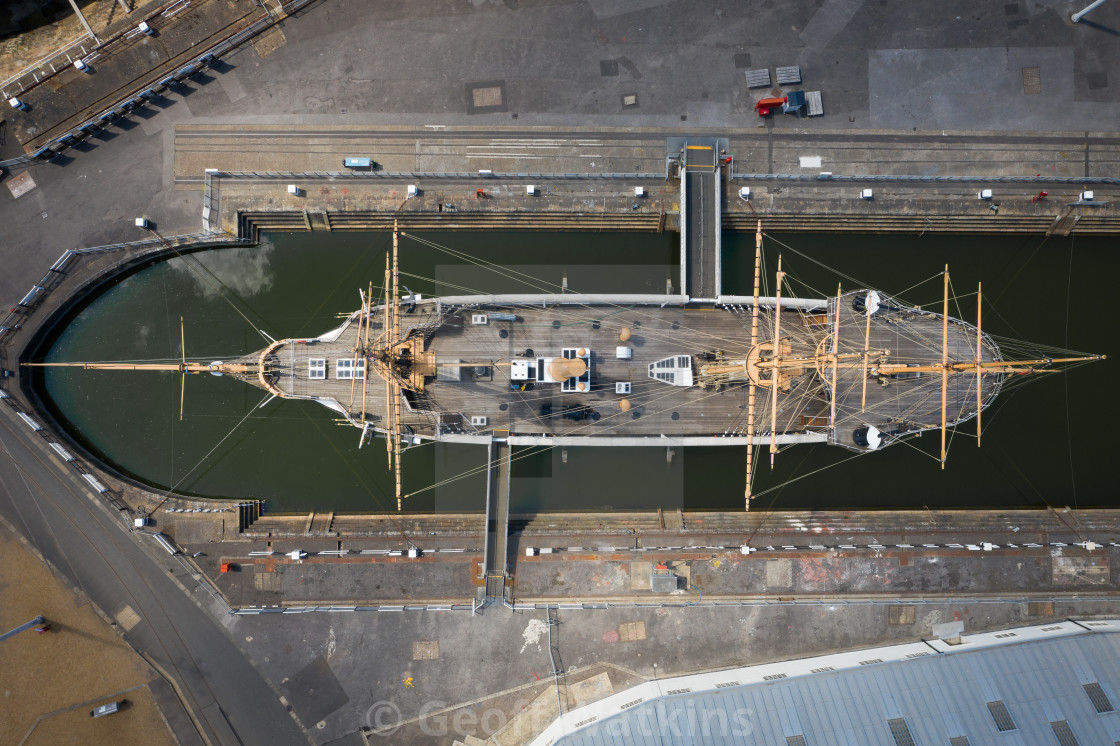 "HMS Gannet at Chatham Dockyard" stock image