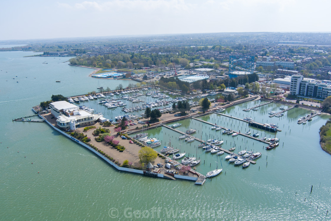 "Gillingham Marina from the air" stock image