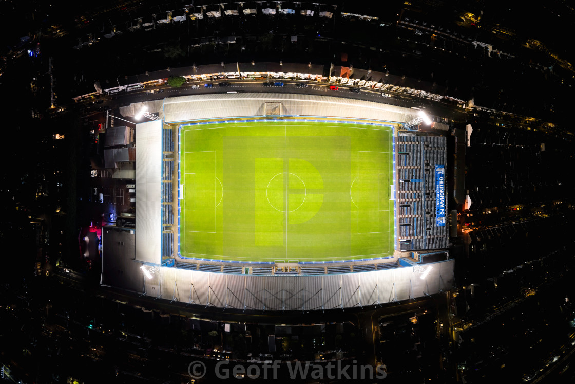 "Gillingham Priestfield from above" stock image