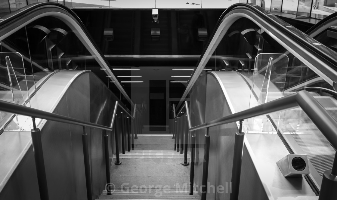 "Escalator and Stairway" stock image