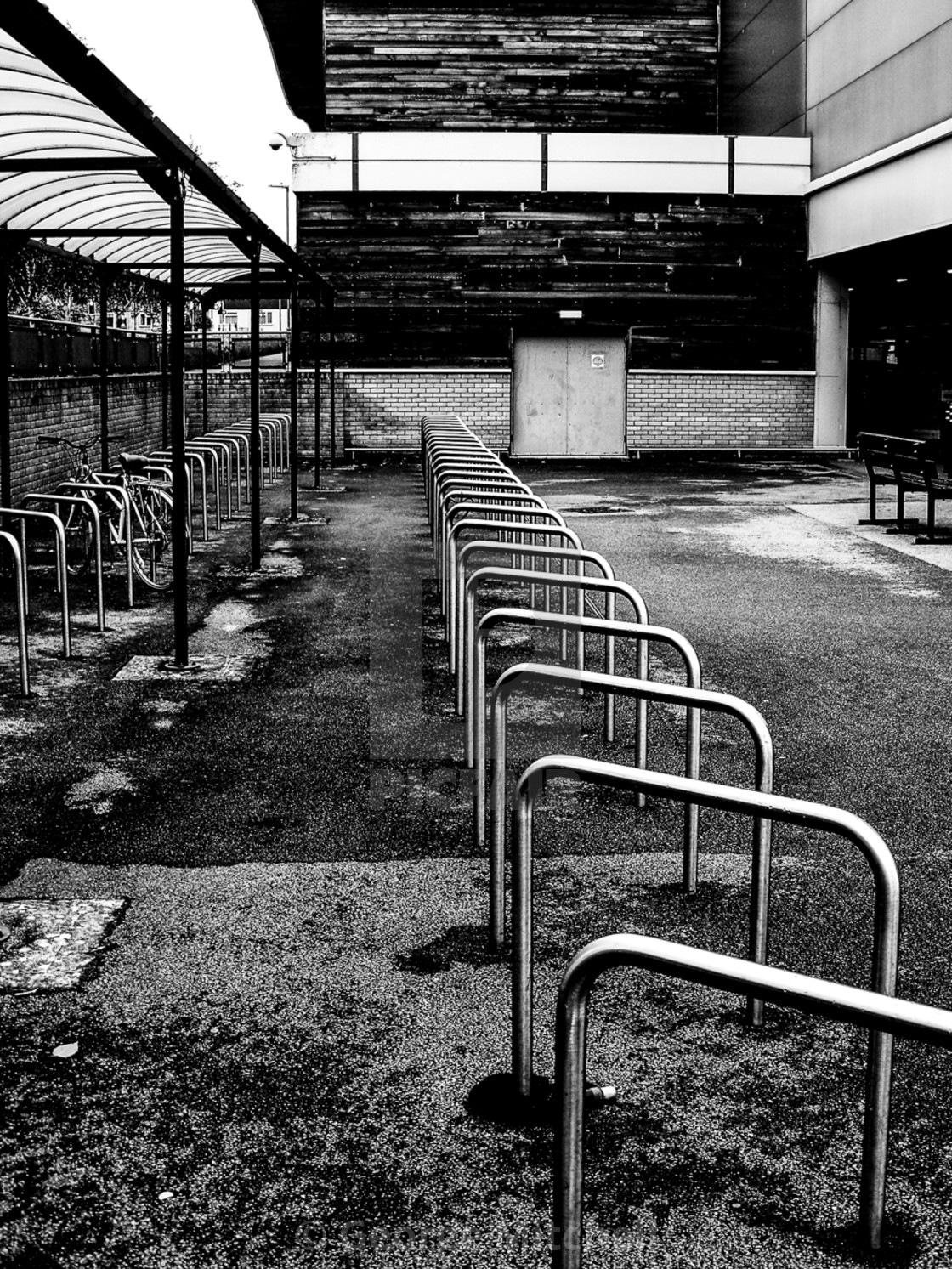 "Empty Bike Rack" stock image