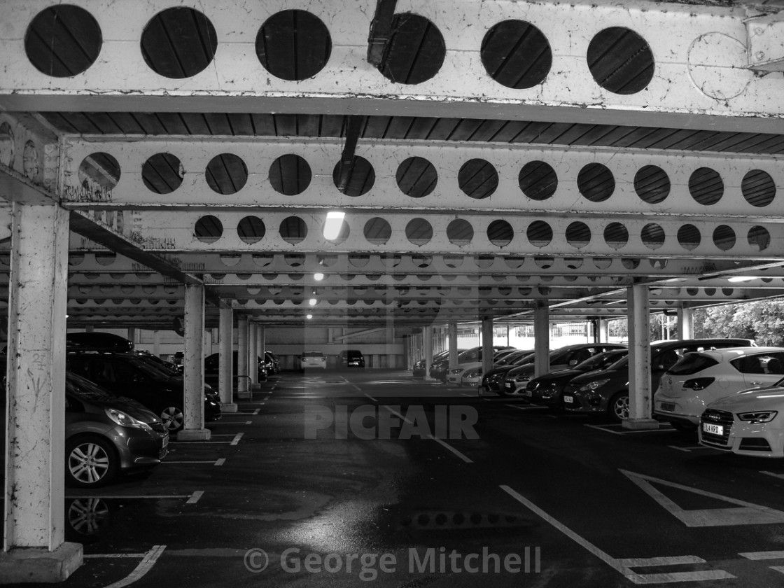 "Underground Car Park, Ely, Cambridgeshire, UK" stock image