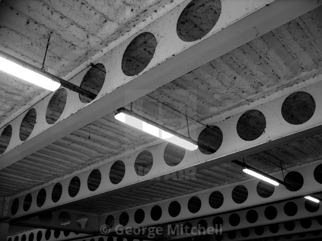 "Roof structure underground car park" stock image