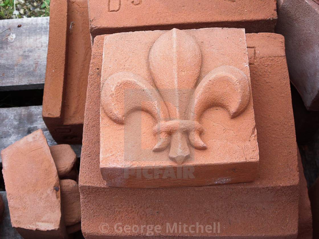 "Terracotta Building Profiles" stock image