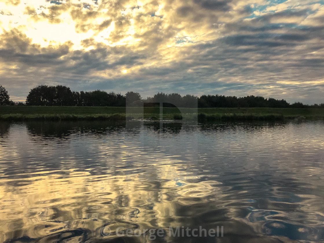 "Reflections over the River Cam" stock image