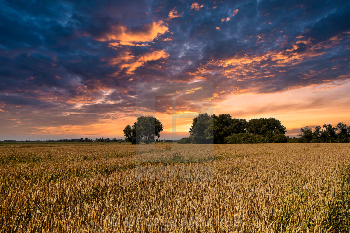 "Skies over The Fens" stock image