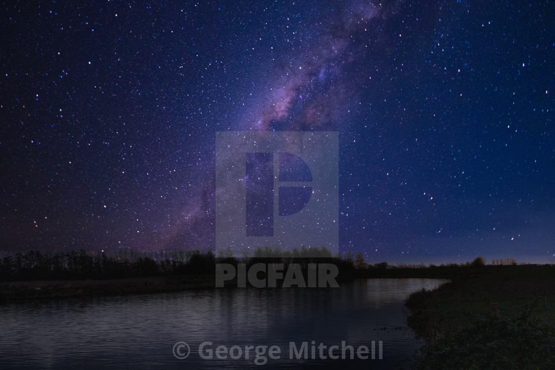 "Starry night over the River Cam" stock image