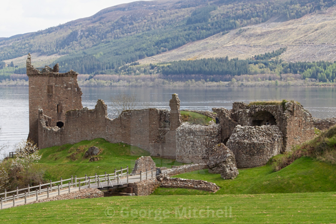 "Urquhart Castle, Loch Ness, Scottish Highlands" stock image