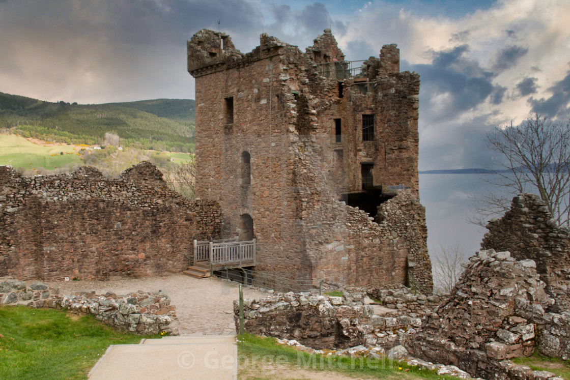 "Urquhart Castle, Loch Ness, Scottish Highlands" stock image