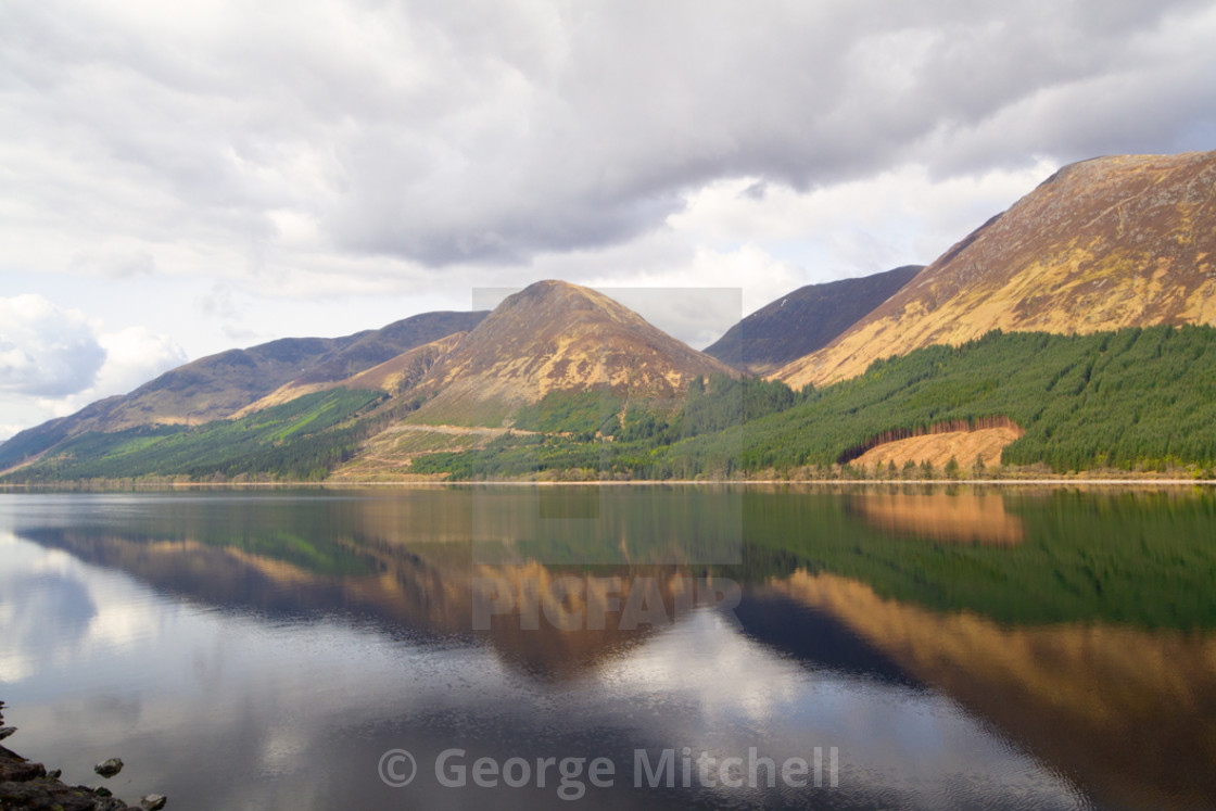 "View across Loch Locky, Lochaber, Scottish Highlands" stock image