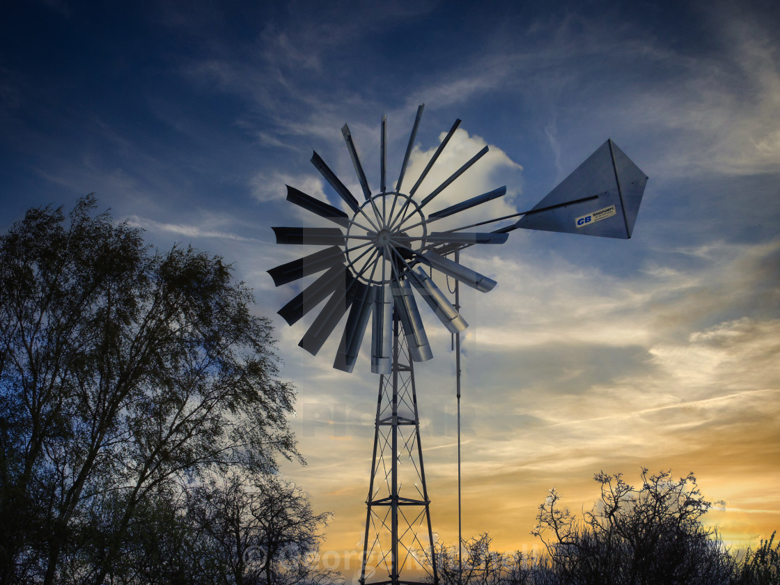 "Windpump, Wicken Fen" stock image