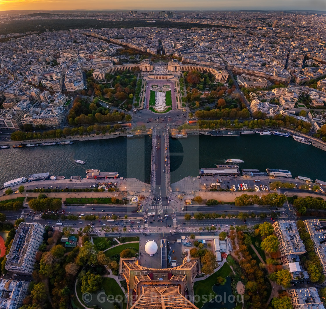 "Paris city view from Eiffel tower" stock image