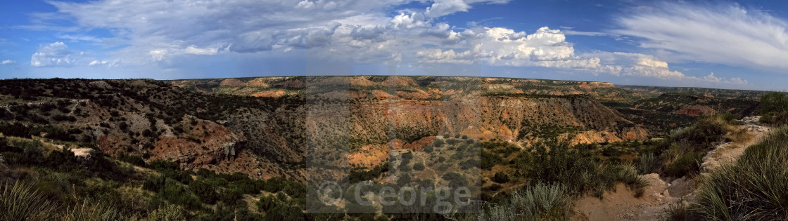 "Palo Duro Canyon Panoramic" by George - $61.24 "Palo Duro Canyon Panoramic" stock image