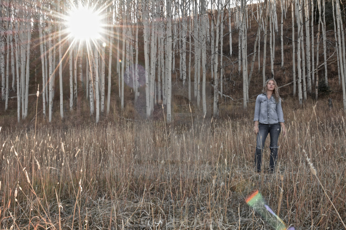 "Aspen Sunrise" stock image