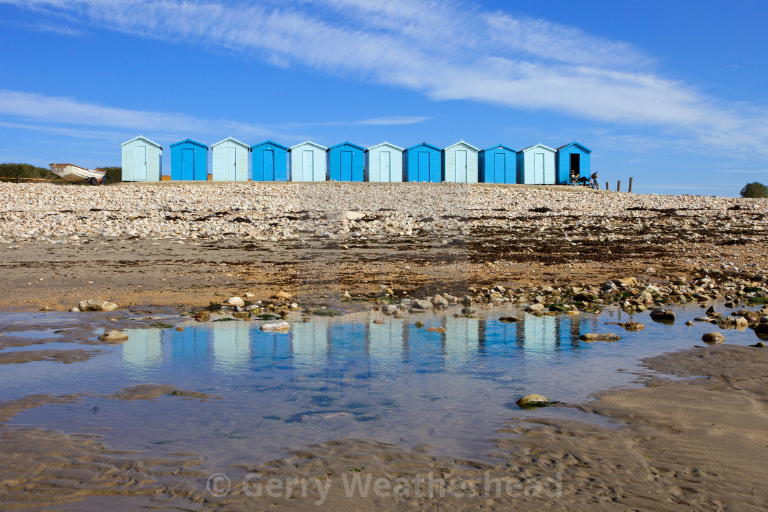 "Charmouth Beach Huts" by Gerry Weatherhead - $38.47 "Charmouth Beach Huts" stock image