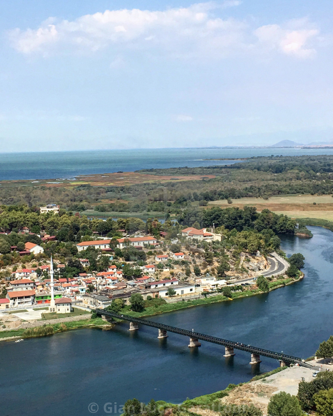 "Skadar lake and Buna River from Rozafa Fortress, Shkoder, Albania" by Gian Luca Garattoni - $6.13 "Skadar lake and Buna River from Rozafa Fortress, Shkoder, Albania" stock image