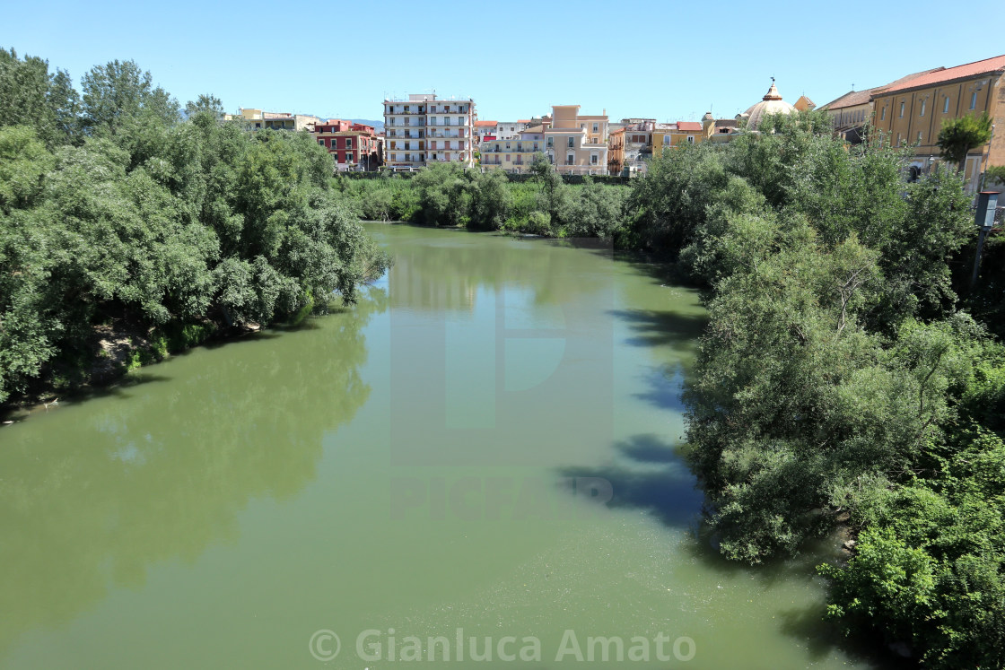 "Capua - Fiume Volturno dal ponte romano" stock image