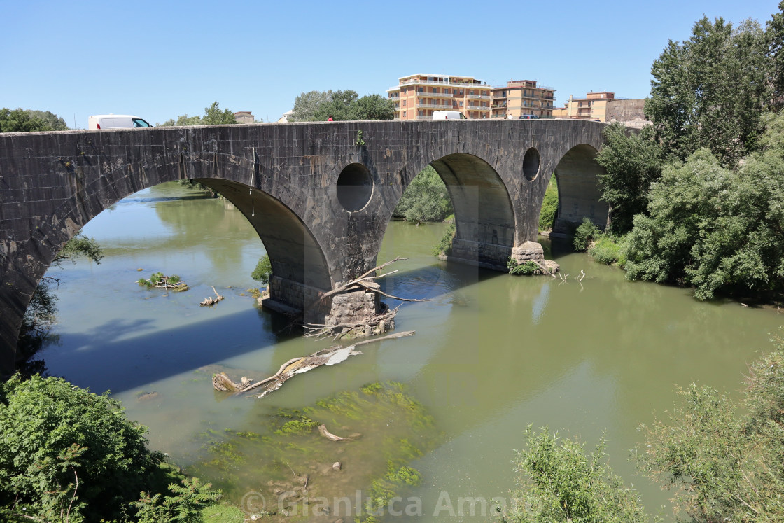 "Capua - Ponte romano sul fiume Volturno" stock image