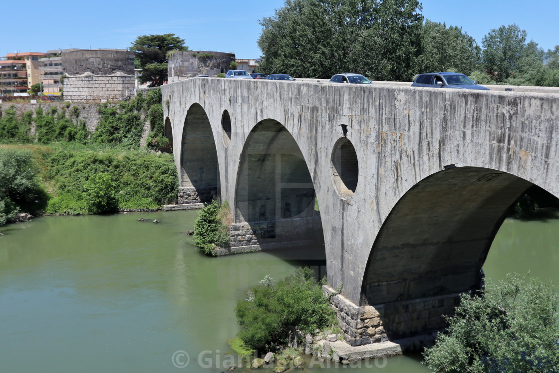 "Capua - Arcate del Ponte Romano da Via Riviera Volturno" stock image