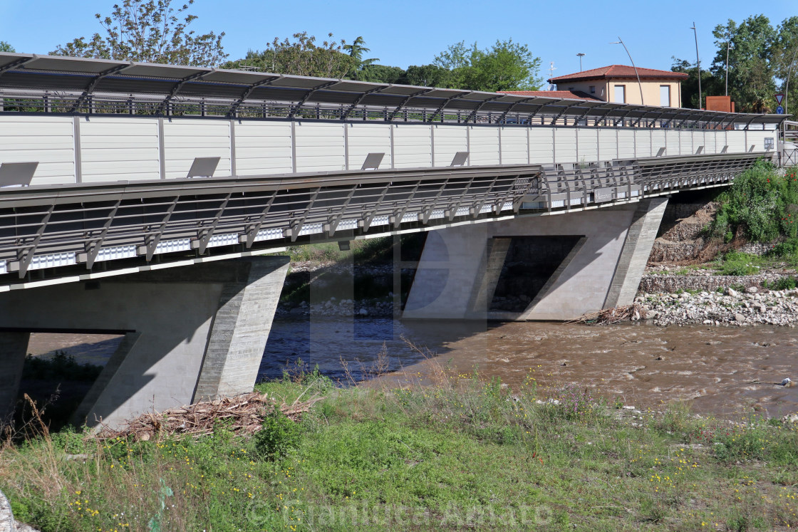 "Benevento - Nuovo ponte sul fiume Sabato" stock image