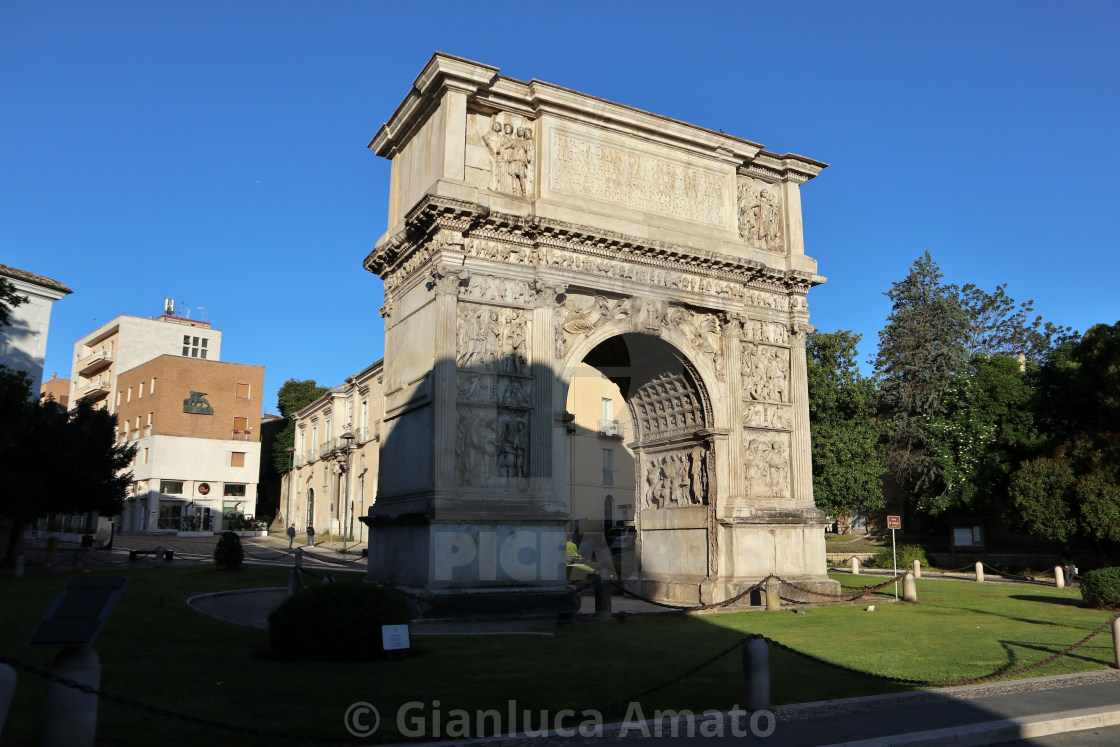 "Benevento - Arco di Traiano di mattina presto" stock image