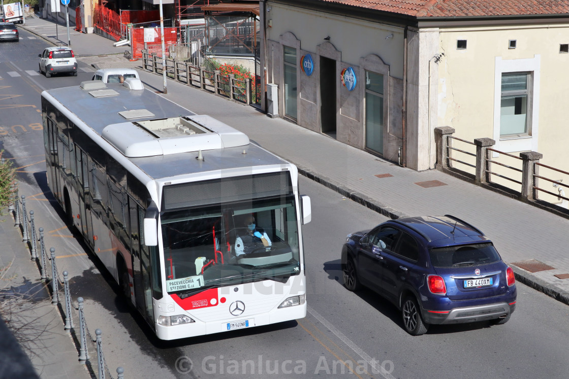 "Benevento - Autobus urbano durante la quarantena" stock image