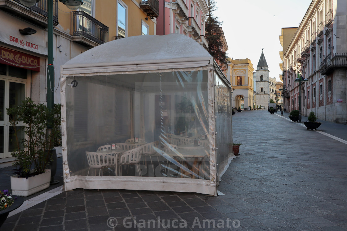 "Benevento - Bar al Corso Garibaldi la mattina presto" stock image