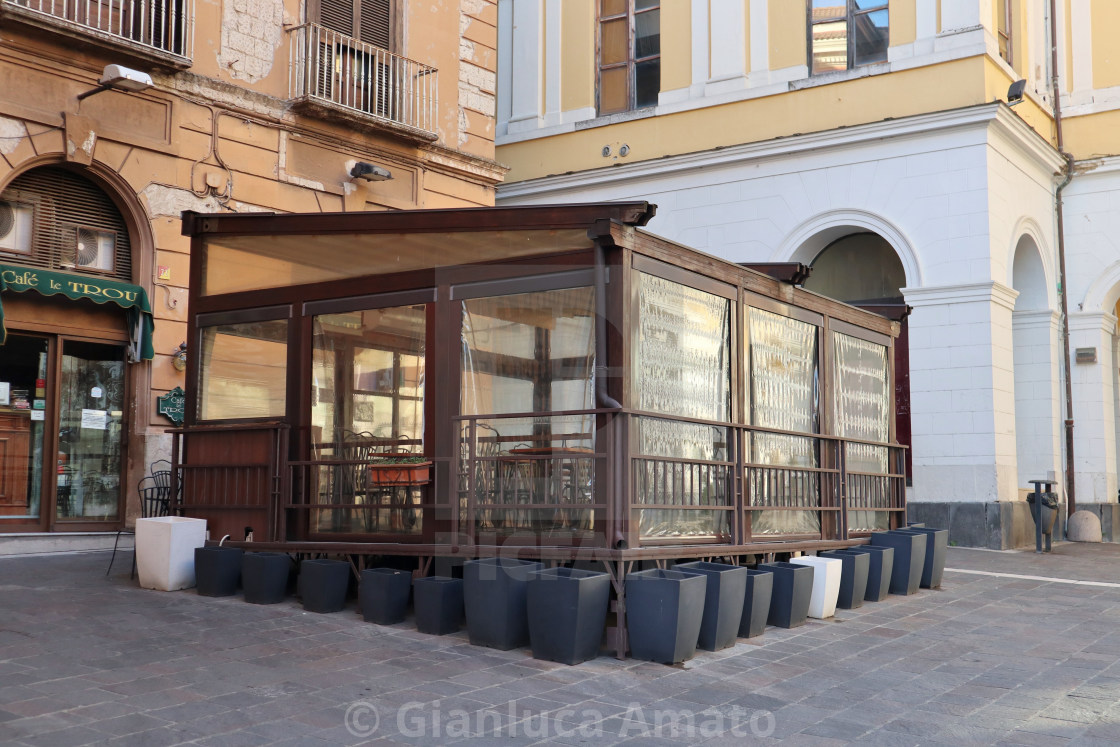 "Benevento - Bar del Corso Garibaldi la mattina presto" stock image