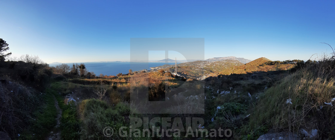 "Panoramica del Golfo di Napoli da Monte Costanzo" stock image