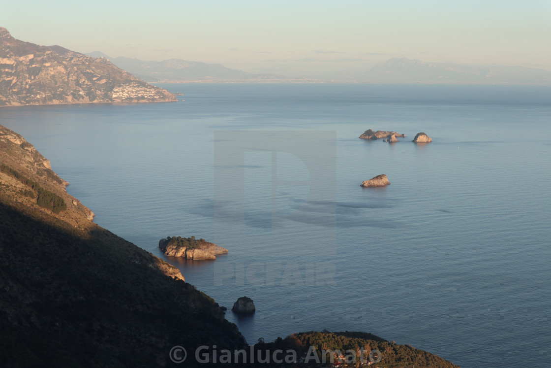 "Golfo di Salerno dalla cima del Monte Costanzo" stock image