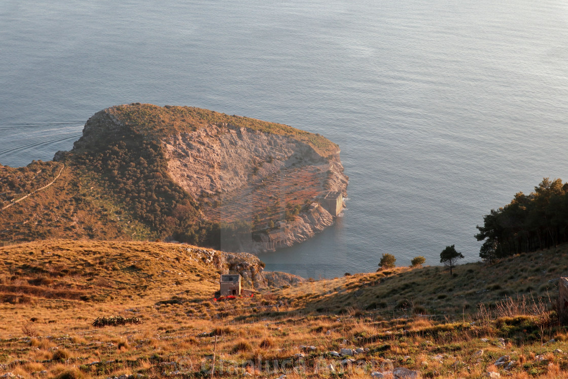 "Termini - Baia di Ieranto dalla cima del Monte Costanzo" stock image