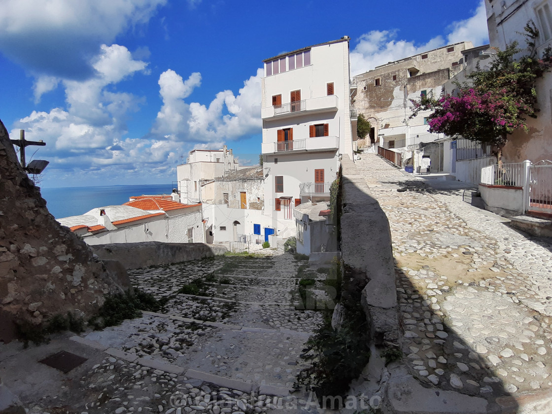 "Peschici - Scorcio panoramico del borgo" stock image