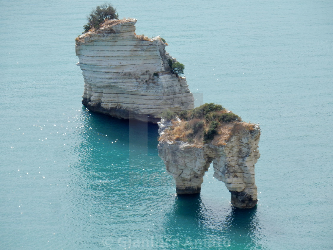 "Mattinata - Particolare dei Faraglioni di Puglia" stock image