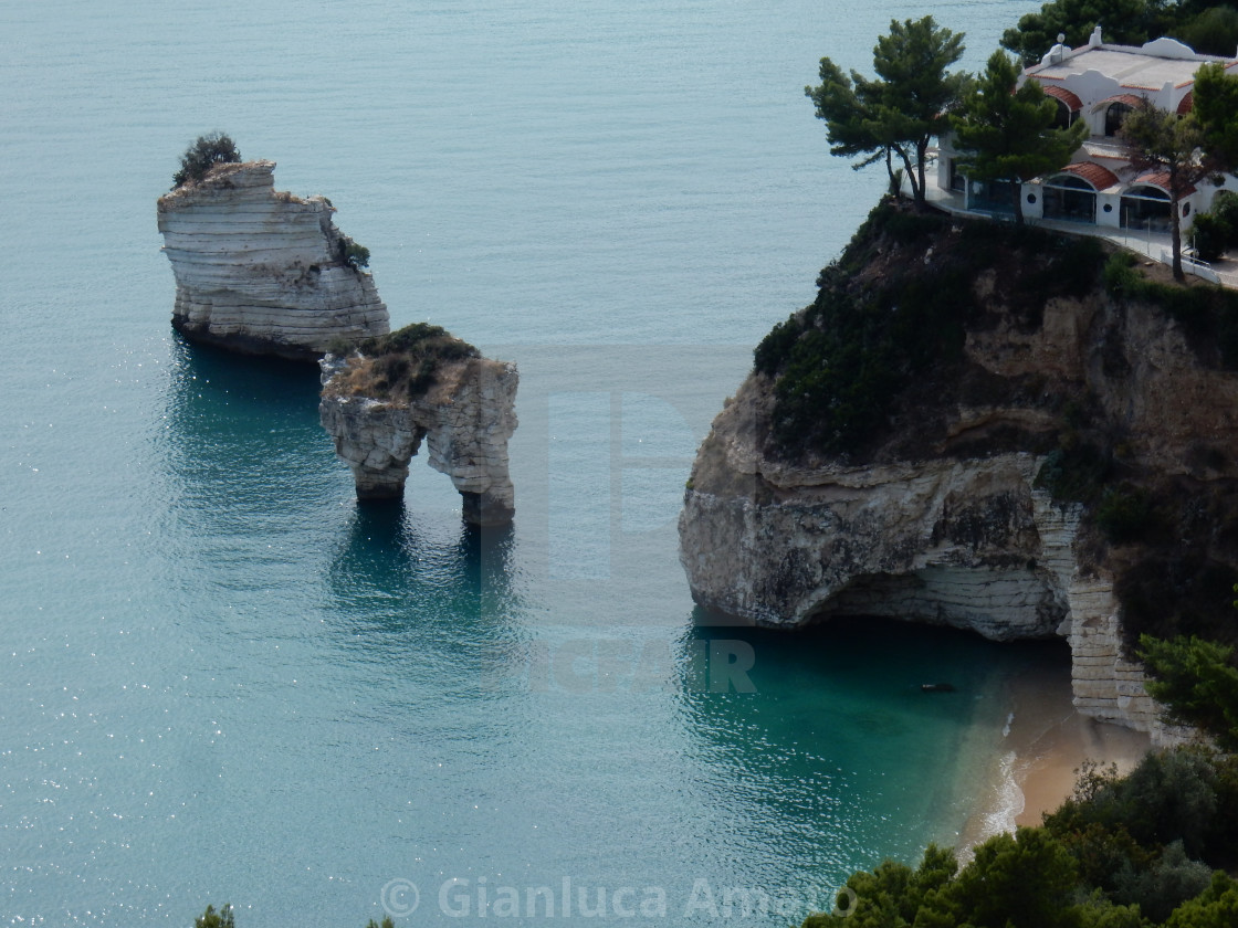 "Mattinata - Faraglioni di Puglia a Baia delle Zagare" stock image