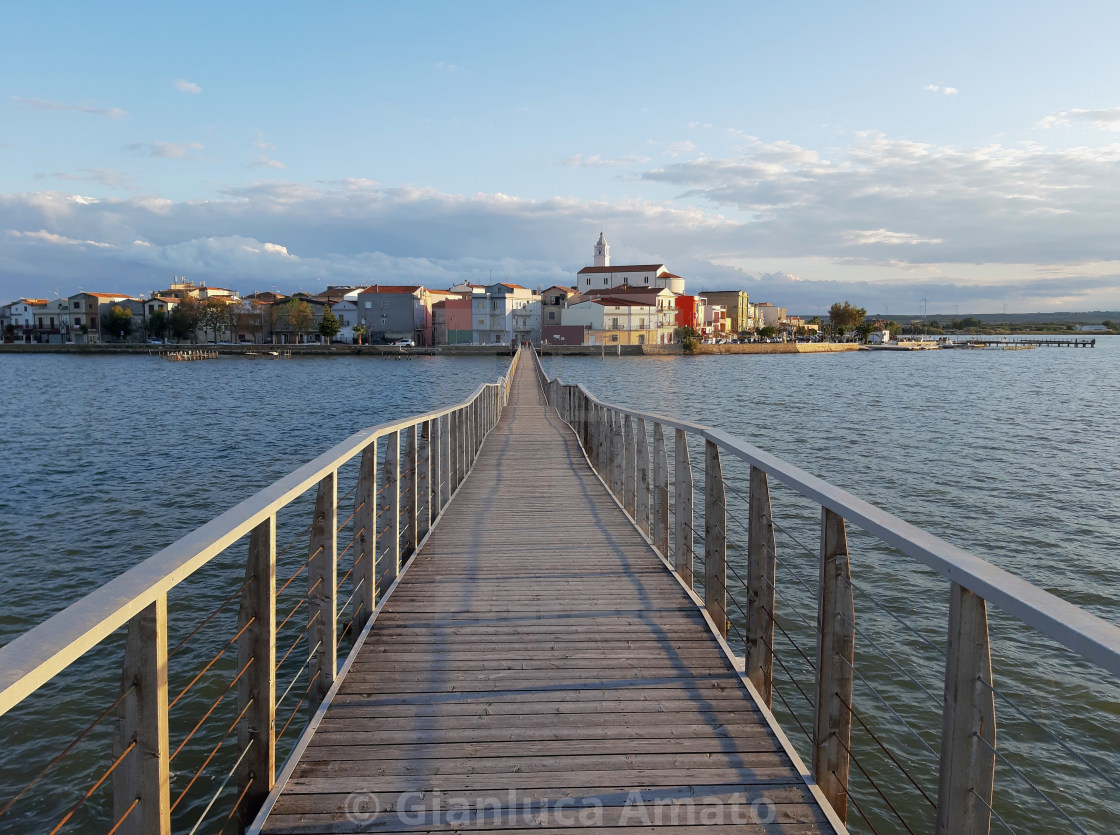 "Lesina - Panorama dal pontile" stock image