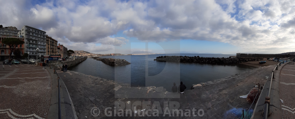 "Napoli - Panoramica di Mergellina" stock image