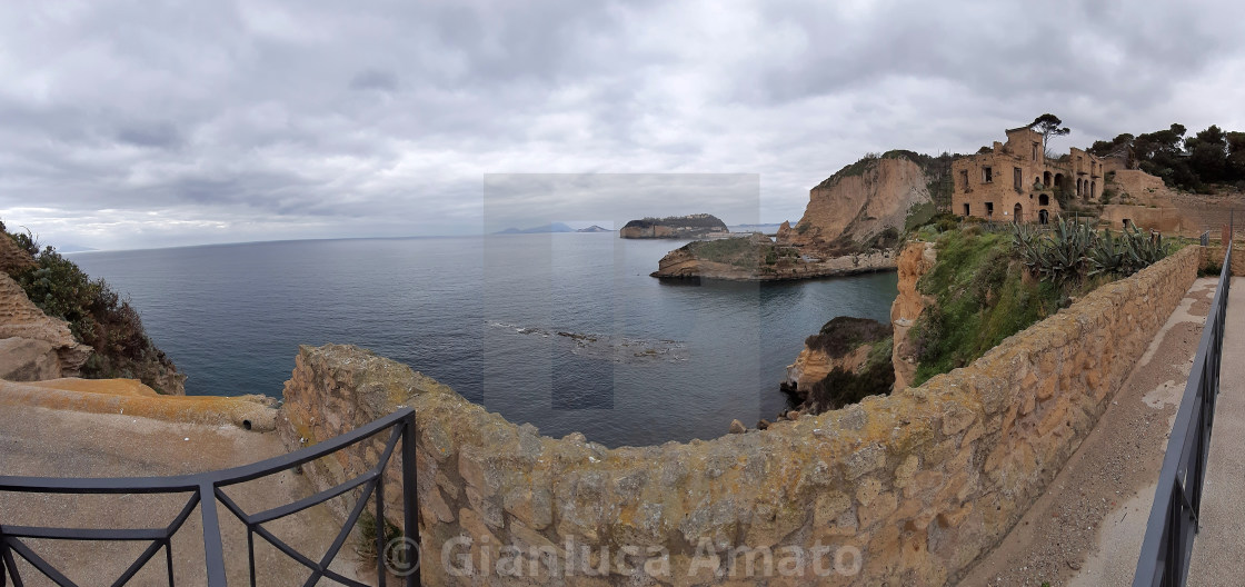 "Napoli - Panoramica dalla Villa di Pollione" stock image