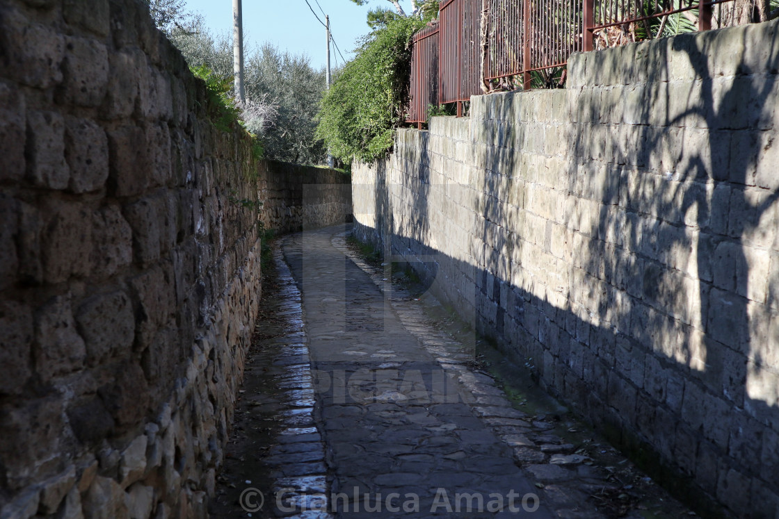 "Sorrento - Via di accesso ai Bagni Regina Giovanna" stock image