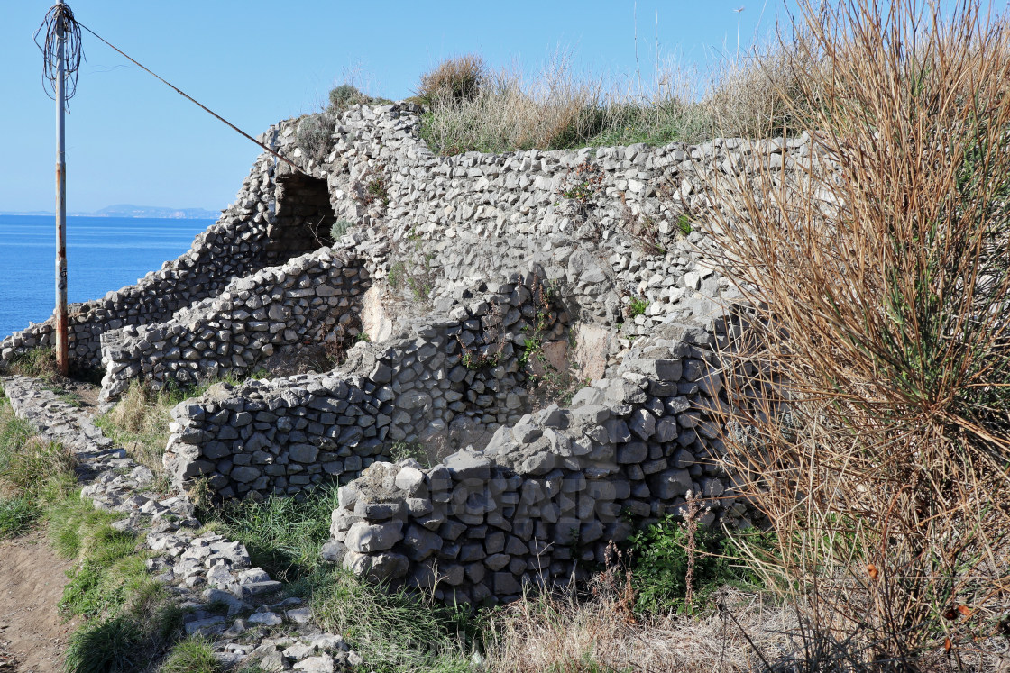 "Sorrento - Rovine dei Bagni Regina Giovanna" stock image