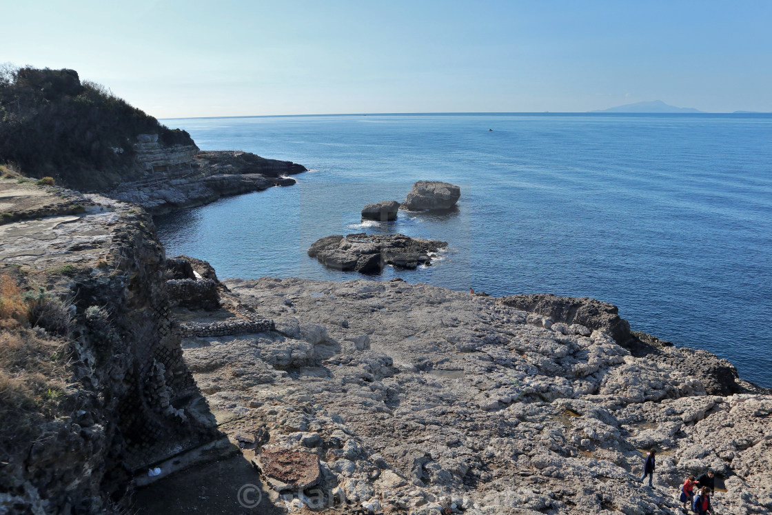 "Sorrento - Scogliera dei Bagni Regina Giovanna" stock image