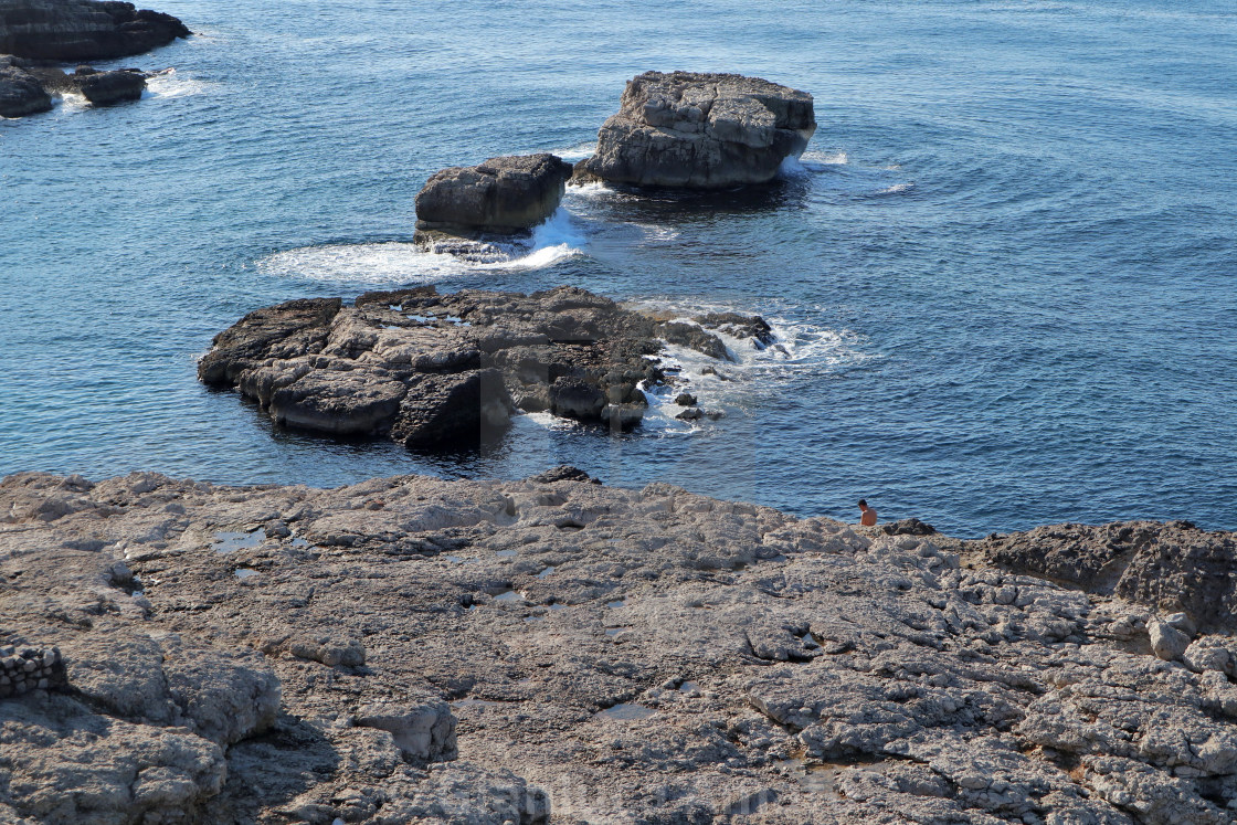 "Sorrento - Scogliera di Bagni Regina Giovanna" stock image