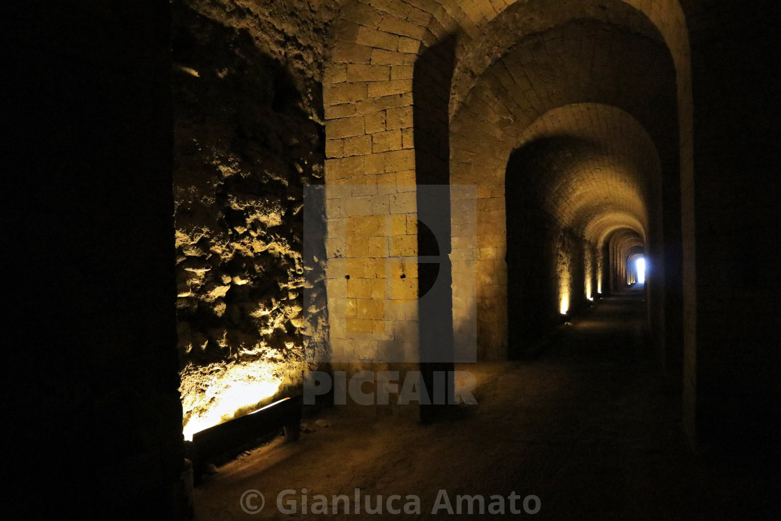 "Napoli - Archi borbonici della Grotta di Seiano" stock image