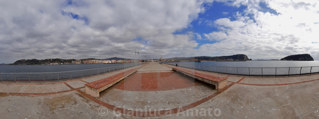 "Bagnoli - Panoramica del Pontile Nord" stock image